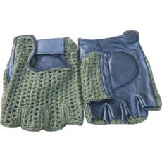 绿色毛线半指手套